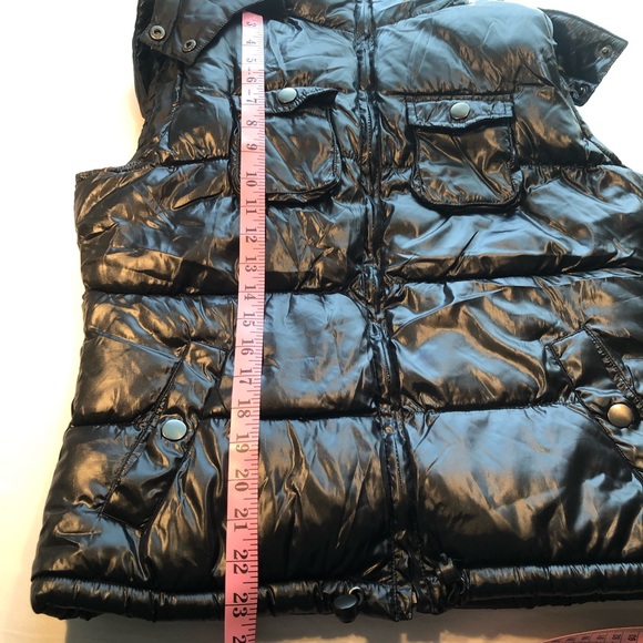 Y2K Faded Glory Puffer Vest w/detachable hood, NWOT, Small, pet/smoke free home - Picture 10 of 11